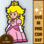 Descarga Instantánea: Archivos de Corte Láser de Princesa para Madera y Máquinas de Corte
