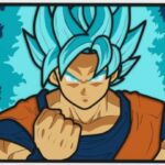 Cuadro Multicapas Goku Super Saiyan Blue para Decoración de Dragon Ball, Póster Personalizado
