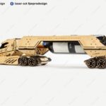 Caja de vino moderna para corte láser: planifica tu remolque y regalo en CDR, PNG, SVG y más