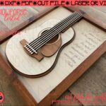 Guitarra Láser SVG para Corte | Cita Musical de Platón | Diseño para Amantes de la Música