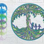 Mandala 3D "Madre Árbol de la Vida" SVG para Día de la Madre - Regalo Personalizado para Mamá