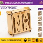 Caja para Día de la Madre con 10 diseños para chocolates - Planos CNC y Corte Láser DXF CDR