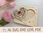 Regalo del Día de la Madre: Archivo SVG Corazón Calado para Corte Láser en Glowforge