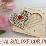 Regalo del Día de la Madre: Archivo SVG Corazón Calado para Corte Láser en Glowforge