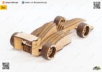 Planos de Coche de F1 3D para Corte Láser - Archivos DXF, SVG y CDR para Rompecabezas de Carreras - Imagen 7