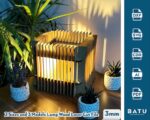 Modelos de lámparas colgantes de madera para corte láser - Archivos SVG, DXF, AI descargables - Imagen 4