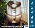 Modelos de lámparas colgantes de madera para corte láser - Archivos SVG, DXF, AI descargables - Imagen 2
