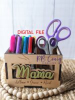 Cesta de Regalo del Día de la Madre SVG para Corte Láser - Diseño Premium para Glowforge de 1/4" - Imagen 6