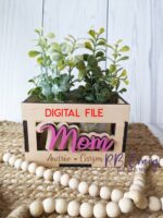 Cesta de Regalo del Día de la Madre SVG para Corte Láser - Diseño Premium para Glowforge de 1/4" - Imagen 8