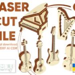 Llaveros Musicales para Corte Láser - Patrones Glowforge Listos para Imprimir