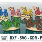 Archivos SVG de bicicletas para corte láser en madera | Diseños vectoriales creativos