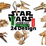 Bundle Rebel Star Wars DXF y SVG para Corte Láser - Modelo 3D en Madera, Puzzle y Decoración
