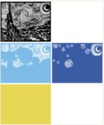 Cuadro 3D Noche Estrellada Multicapas para Corte Láser - Arte Decorativo Personalizado - Imagen 2