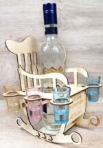 Carro de Servicio de Bebidas Personalizado 50 Años - Archivos SVG para Corte Láser Glowforge - Imagen 4