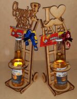 Soporte de madera cortado a láser para 6 botellas de cerveza - Plantilla CNC decorativa y creativa - Imagen 2