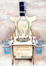 Carro de Servicio de Bebidas Personalizado 50 Años - Archivos SVG para Corte Láser Glowforge - Imagen 6