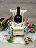 Carro de Servicio de Bebidas Personalizado 50 Años - Archivos SVG para Corte Láser Glowforge