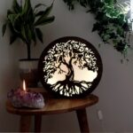 Lámpara de árbol de la vida en madera | Decoración láser artística y regalo único - Imagen 6