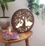 Lámpara de árbol de la vida en madera | Decoración láser artística y regalo único - Imagen 7