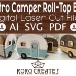 Archivo de Corte Láser para Caja Roll-Top Retro Camper - Diseño Personalizado y Creativo