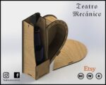 Caja portabotellas de corazón para corte láser - Archivos DXF CNC para regalo personalizado
