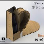 Caja portabotellas de corazón para corte láser - Archivos DXF CNC para regalo personalizado