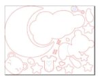 Oso en la Luna y Nube - Signo de Nombre para Guardería | Archivos SVG y PDF para Corte Láser - Imagen 6