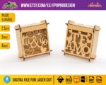 Caja de chocolates para San Valentín - Planos de corte láser DXF y CDR para Glowforge 2.5-4 mm
