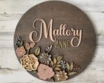 Archivo SVG Floral para Corte Láser - Diseño para Glowforge y Letreros de Madera Instantáneo - Imagen 3