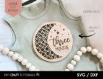 Paquete SVG de Hitos Mensuales para Bebés - Discos de Madera Cortados con Láser para Glowforge - Imagen 8