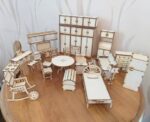 Planos de Casa Miniatura y Muebles para Corte Láser - Accesorios para Casa de Muñecas - Imagen 2