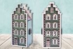 Casas 3D miniatura de Ámsterdam para corte láser - Archivos SVG y DXF para proyectos DIY y CNC - Imagen 6