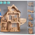 Casa de Muñecas DIY con Muebles Cortados con Láser | Archivos Digitales DXF y SVG para Glowforge