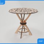 Plantilla CNC para Corte Láser de Mesa de Centro - Archivos .SVG y .DXF