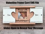 Tarjeta de San Valentín SVG para Corte Láser - Diseño de Marco de Fotos Personalizable