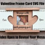 Tarjeta de San Valentín SVG para Corte Láser - Diseño de Marco de Fotos Personalizable