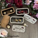 Caja de Chocolate Candy Box en 3 Piezas - Archivos SVG + DXF para Corte Láser Compatible con Glowforge - Imagen 4
