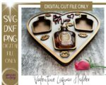 Archivos SVG de Corte Láser para San Valentín - Regalos Personalizados para Botellas de Alcohol - Imagen 6
