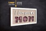 SVG Día de la Madre para Corte Láser - Archivo para Glowforge & Cricut, Adorno Marco en Capas