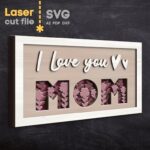 SVG Día de la Madre para Corte Láser - Archivo para Glowforge & Cricut, Adorno Marco en Capas