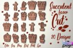 Paquete de Diseños SVG para Corte Láser de Suculentas - Archivos Personalizados DIY