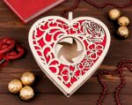 Caja de regalo corazón San Valentín - Archivo de corte láser SVG para Glowforge, Ai y PNG - Imagen 3