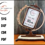 Marco de fotos "Mejor Mamá del Mundo" - Archivo láser SVG, DXF, CDR, PDF, 3mm y 4mm