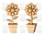 Set de Cortes Láser de Flores 3D - Archivos SVG, DXF, PDF, Ai para Glowforge - Regalo Día de la Madre - Imagen 2