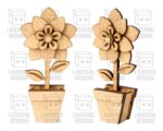 Set de Cortes Láser de Flores 3D - Archivos SVG, DXF, PDF, Ai para Glowforge - Regalo Día de la Madre - Imagen 5