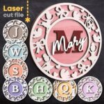 Paquete SVG de Signos de Nombre de Bebé para Corte Láser - Ideal para Glowforge, Descarga Instantánea