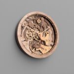 Plantillas de corte láser para reloj de pared multicapa en madera - Formatos SVG, AI y DXF