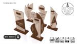Trofeo de Madera Cortado a Láser - 5 Diseños SVG para Premios Personalizados - Imagen 4