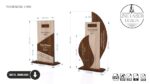 Trofeo de Madera Cortado a Láser - 5 Diseños SVG para Premios Personalizados - Imagen 5