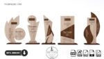 Trofeo de Madera Cortado a Láser - 5 Diseños SVG para Premios Personalizados - Imagen 2